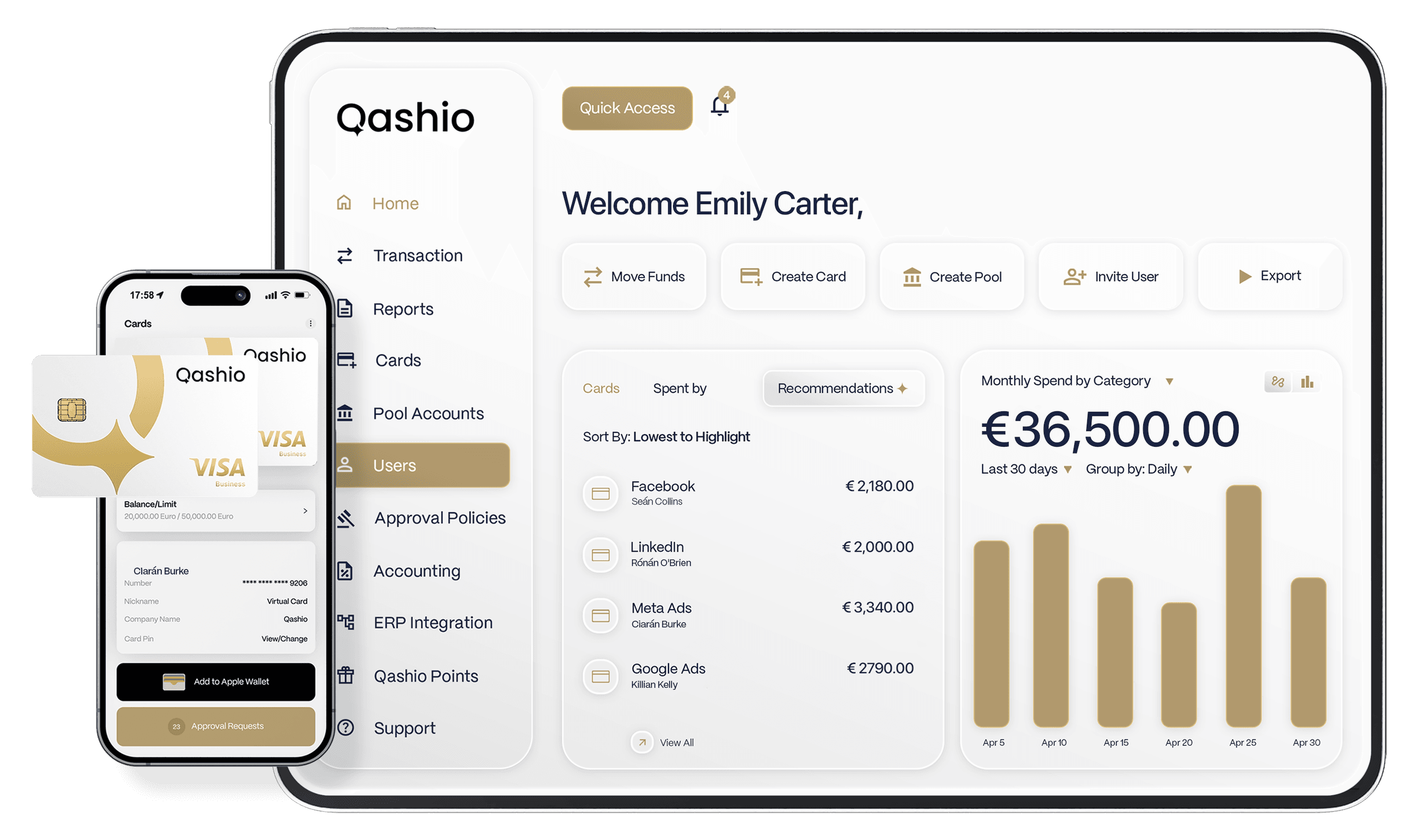 The Qashio platform